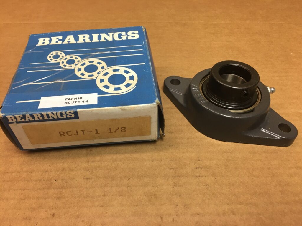 Flange Mount Bearing – 2 Bolt, 1-1/8 in Bore, Cast Iron Housing, Standard Duty.