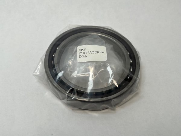 Angular Contact Ball Bearing – Straight Bore, 70 mm ID, 100 mm OD, 16 mm Width, Open, 25° Contact Angle, Light Preload.