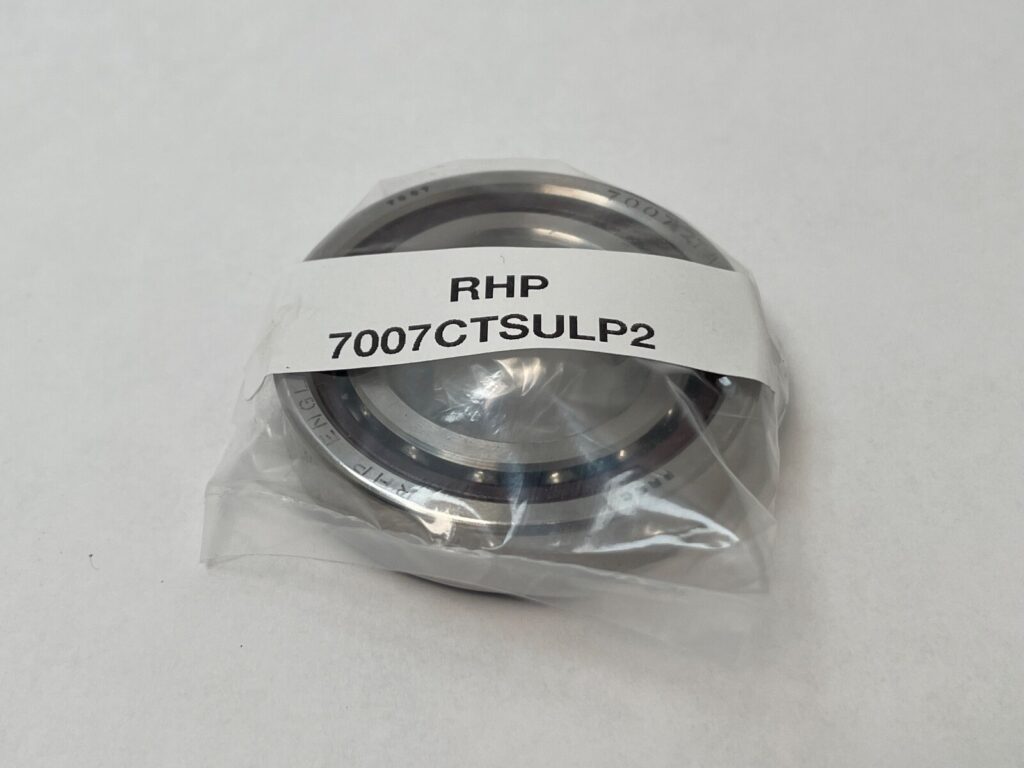 Angular contact bearings – 35 mm ID, 62 mm OD, 14 mm Width, Open, 15°, Light preload.