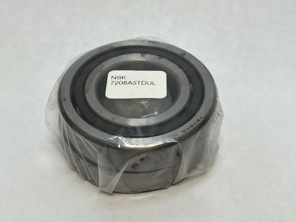 Angular Contact Ball Bearing – Straight Bore, 40 mm ID, 80 mm OD, 18 mm Width, Open, 25° Contact Angle, Light Preload.