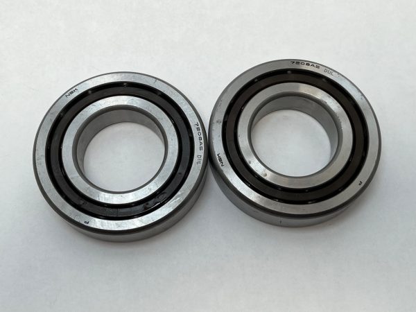 Angular Contact Ball Bearing – Straight Bore, 40 mm ID, 80 mm OD, 18 mm Width, Open, 25° Contact Angle, Light Preload.