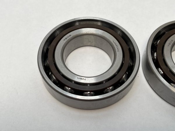 Angular Contact Ball Bearing – Straight Bore, 40 mm ID, 80 mm OD, 18 mm Width, Open, 25° Contact Angle, Light Preload.