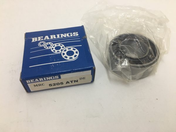 MRC 5205C Double Row Angular Contact Bearing 25x52x20.6mm. Conrad construction, 30° contact angle. Supports heavy radial and axial loads. Open.