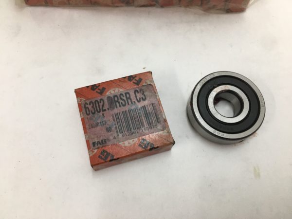 FAG 6302.2RSR.C3 Bearing Single Rubber Seal 17x47x14 mm 6302 2RSR 2RS C3 12 pcs