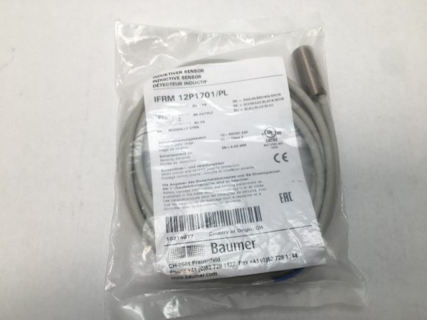 BAUMER-ELECTRIC IFRM-12P1701/PL / IFRM12P1701PL Cable Inductive Proximity Switch