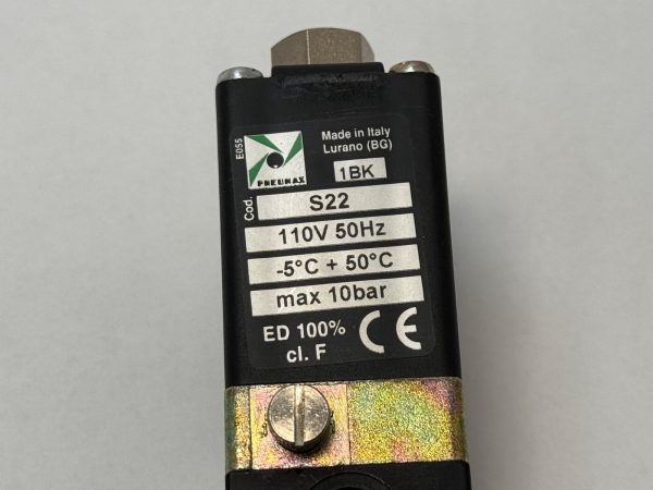 Pneumax S22 Solenoid Valve S-22 110V 50Hz 10bar