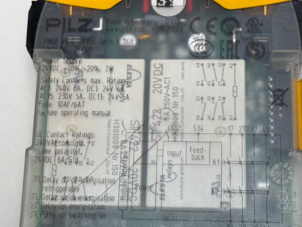 Pilz PNOZ-S9 PNOZ-S4 Safety Relay Set Pilz 150109 751104 PNOZ S9 & PNOZ S4
