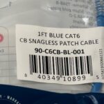 Weltron 90-C6CB-BL-001 1ft Blue Cat6 CB Snagless Patch Cable 90C6CBBL001 8 Pcs