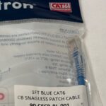 Weltron 90-C6CB-BL-001 1ft Blue Cat6 CB Snagless Patch Cable 90C6CBBL001 8 Pcs