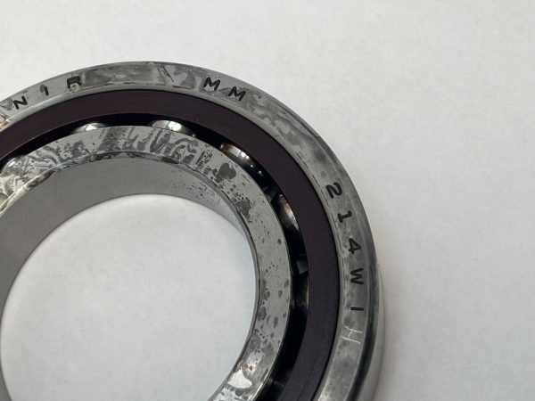 Angular contact bearing – 70 mm ID, 125 mm OD, 24 mm Width, Open, 25°.