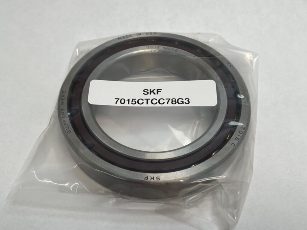Angular Contact Ball Bearing – 75 mm ID, 115 mm OD, 20 mm Width, Open, 15° Contact Angle.