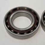 Angular Contact Ball Bearing – Straight Bore, 55 mm ID, 100 mm OD, 21 mm Width, Open, 15° Contact Angle, Light Preload.