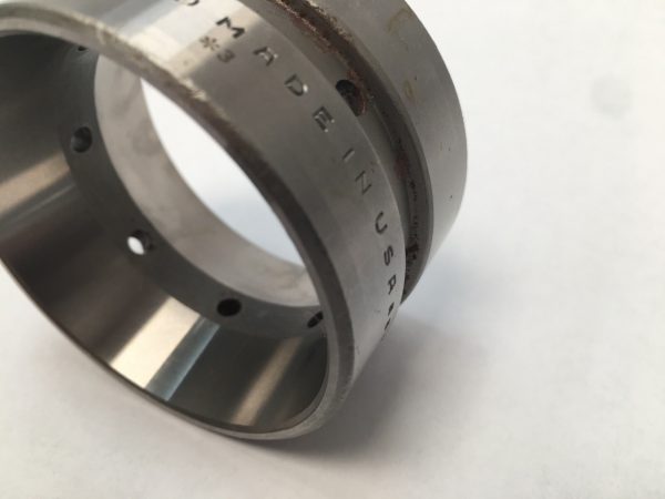 Tapered Roller Cup – 2.4409″ Outer Diemeter, 1.4275″ Width, class 3, Case-Carburized Steel.