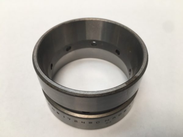 Tapered Roller Cup – 2.4409″ Outer Diemeter, 1.4275″ Width, class 3, Case-Carburized Steel.