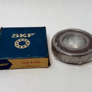 Angular Contact Ball Bearing - Straight Bore, 40mm ID, 80mm OD, 18mm Width, Open, Phenolic Cage, 15° Contact Angle, High Precision P4.