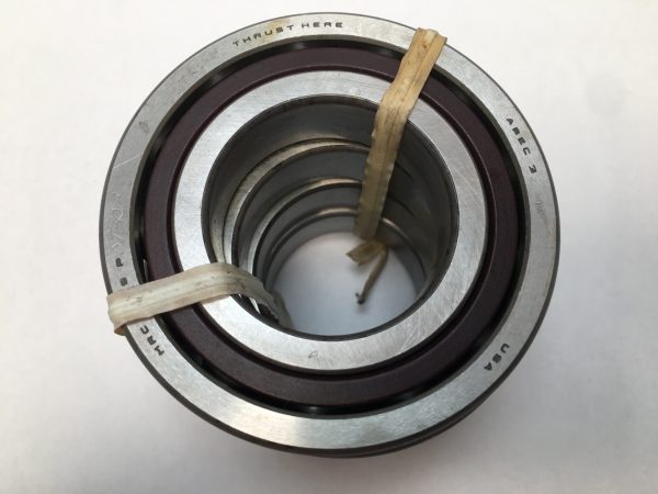 Angular Contact Ball Bearing – Straight Bore, 45 mm ID, 85 mm OD, 19 mm Width, Open, 40° Contact Angle, Duplex.
