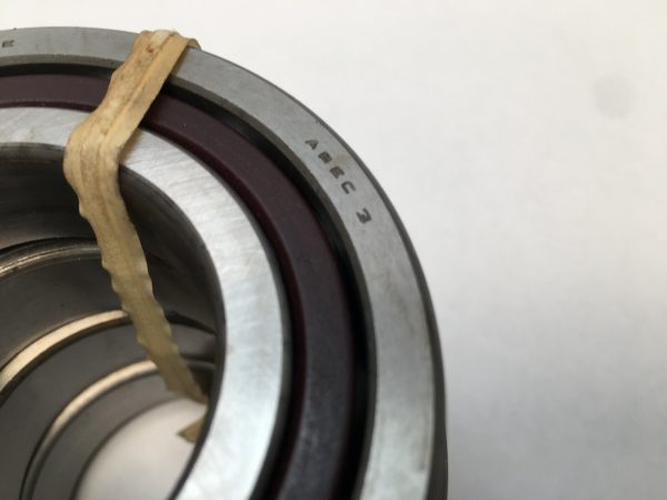 Angular Contact Ball Bearing – Straight Bore, 45 mm ID, 85 mm OD, 19 mm Width, Open, 40° Contact Angle, Duplex.