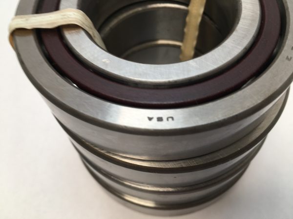Angular Contact Ball Bearing – Straight Bore, 45 mm ID, 85 mm OD, 19 mm Width, Open, 40° Contact Angle, Duplex.