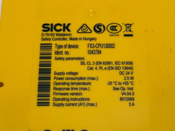 SICK D-79183 Safety Relay FX3-MPL000001S01 D79183