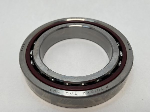 Angular Contact Ball Bearing – Straight Bore, 90 mm ID, 140 mm OD, 24 mm Width, Open, 15° Contact Angle, Light Preload.
