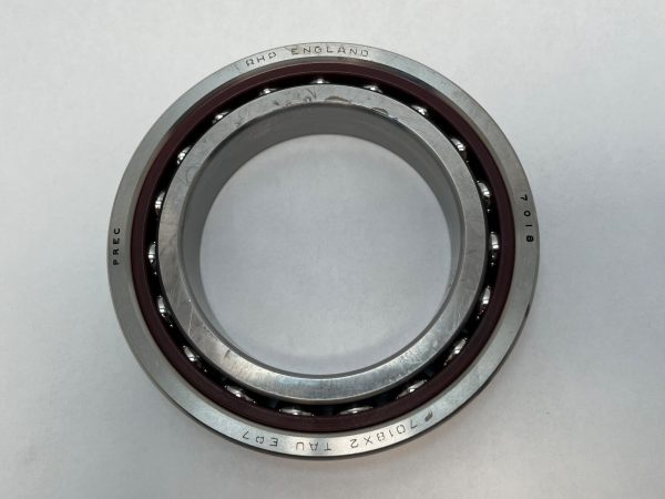 Angular Contact Ball Bearing – Straight Bore, 90 mm ID, 140 mm OD, 24 mm Width, Open, 15° Contact Angle, Light Preload.