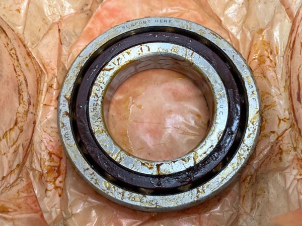 Angular Contact Ball Bearing – Straight Bore, 65 mm ID, 120 mm OD, 23 mm Width, Open, 15° Contact Angle, Light Preload.