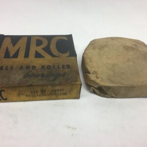 MRC 211SF Single Row Ball Bearing. 55mm ID 100mm OD 21mm Width. Single metal shield (SF) protects against debris on one side. Grease lubricated.