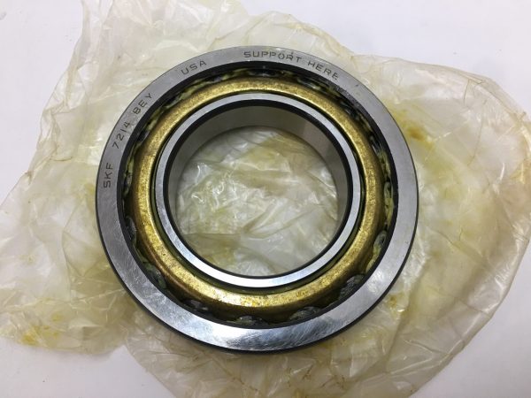 Angular Contact Ball Bearing – Straight Bore, 70 mm ID, 125 mm OD, 24 mm Width, Open, 40° Contact Angle, Normal Preload.