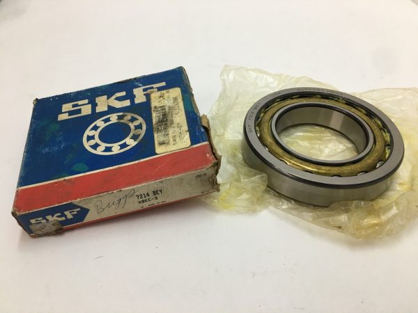 Angular Contact Ball Bearing – Straight Bore, 70 mm ID, 125 mm OD, 24 mm Width, Open, 40° Contact Angle, Normal Preload.