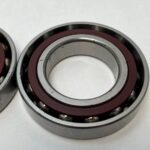 Angular Contact Ball Bearing – Straight Bore, 55 mm ID, 100 mm OD, 42 mm Width, Open.