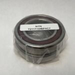 Angular Contact Ball Bearing – Straight Bore, 55 mm ID, 100 mm OD, 42 mm Width, Open.