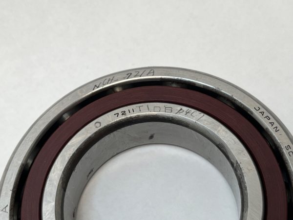 Angular Contact Ball Bearing – Straight Bore, 55 mm ID, 100 mm OD, 42 mm Width, Open.