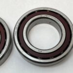 Angular Contact Ball Bearing – Straight Bore, 55 mm ID, 100 mm OD, 42 mm Width, Open.