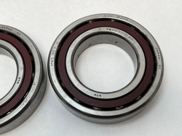 Angular Contact Ball Bearing – Straight Bore, 55 mm ID, 100 mm OD, 42 mm Width, Open.