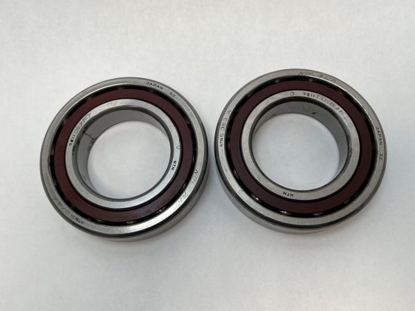 Angular Contact Ball Bearing – Straight Bore, 55 mm ID, 100 mm OD, 42 mm Width, Open.