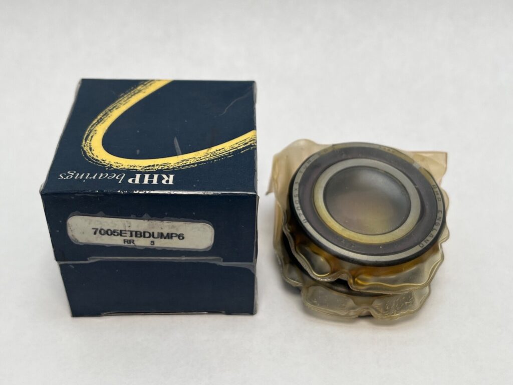 Angular Contact Bearing – 25 mm ID, 47 mm OD, 12 mm Width, Open, 25°, Medium preload.