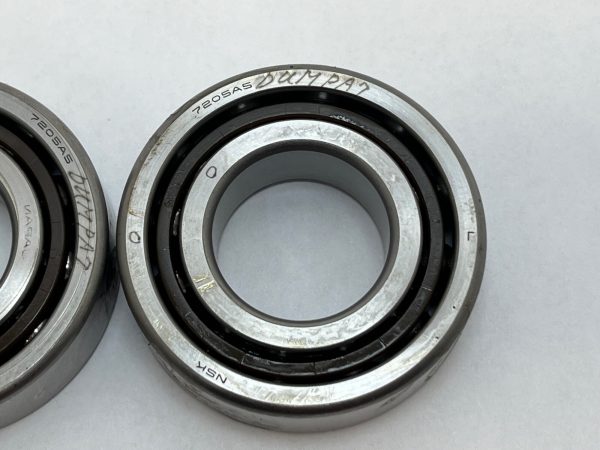 Angular Contact Ball Bearing – 25 mm ID, 52 mm OD, 15 mm Width, Open, 25°, Medium preload.