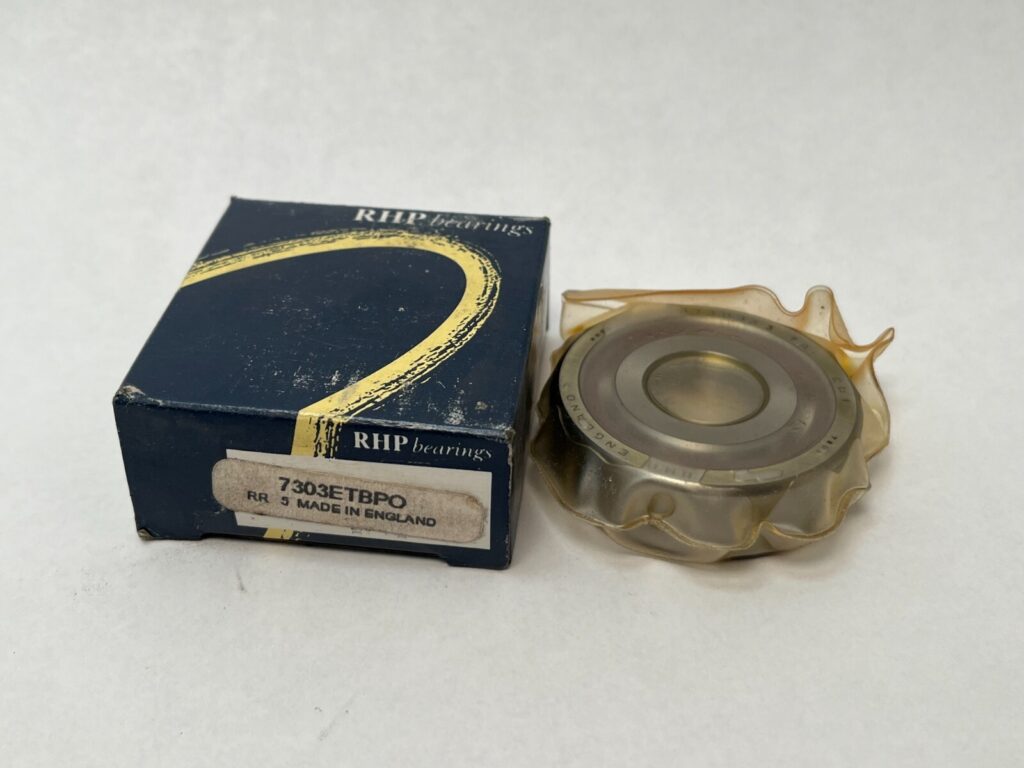 Angular Contact Ball Bearing – Straight Bore, 17 mm ID, 47 mm OD, 14 mm Width, Open, 25° Contact Angle.