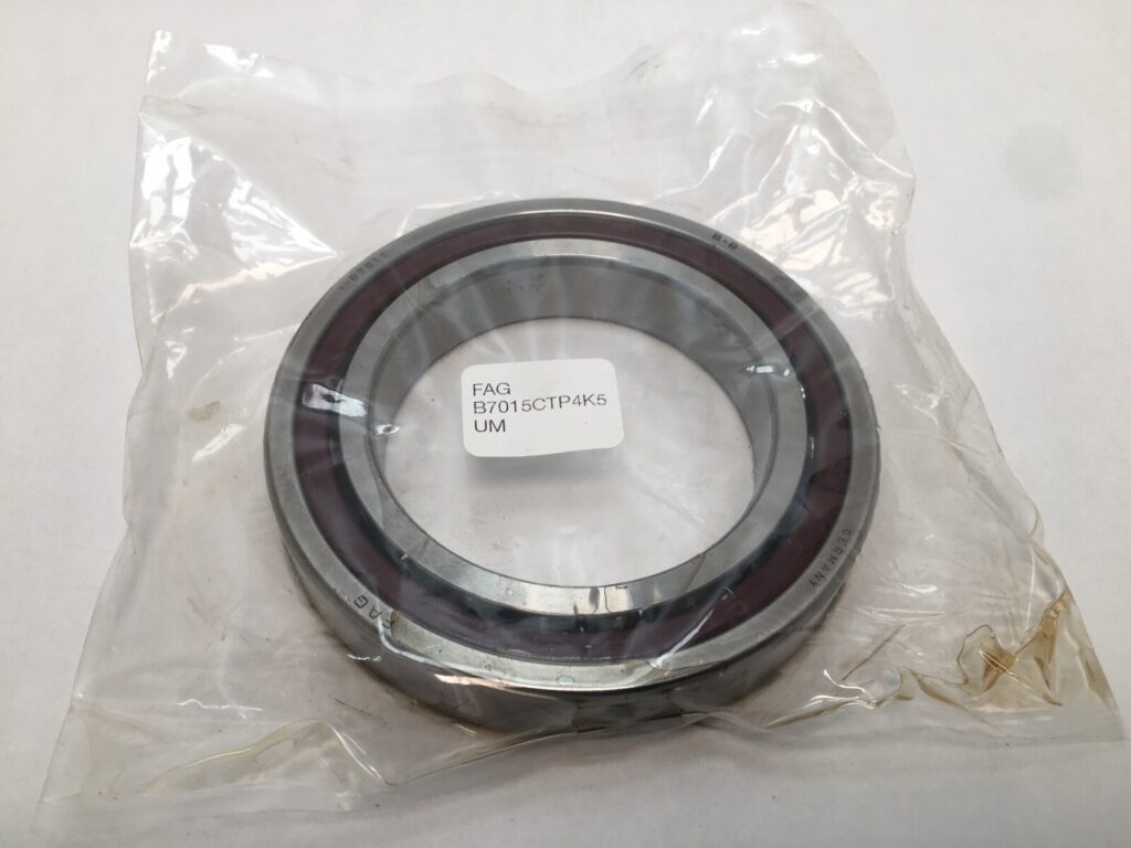 Angular Contact Ball Bearing – Straight Bore, 75 mm ID, 115 mm OD, 20 mm Width, Open, 15° Contact Angle, Medium Preload.