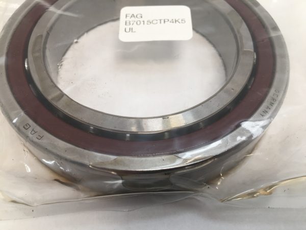 Angular Contact Ball Bearing – Straight Bore, 75 mm ID, 115 mm OD, 20 mm Width, Open, 15° Contact Angle, Medium Preload.