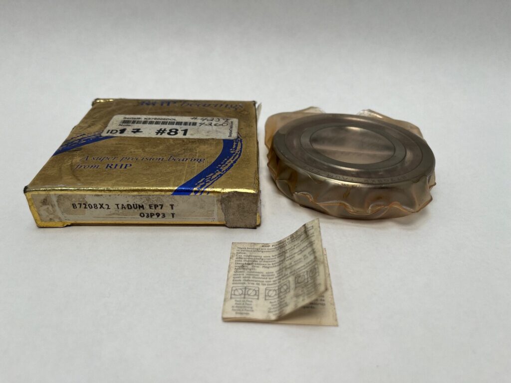 Angular Contact Bearing – 40 mm ID, 80 mm OD, 18 mm Width, Open, 15° contact angle, Medium preload.