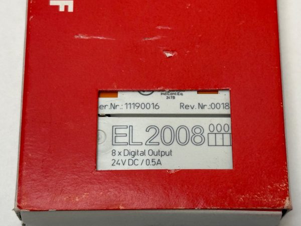 Beckhoff EL2008 EtherCAT Terminal, 8-channel Digital Output EL-2008