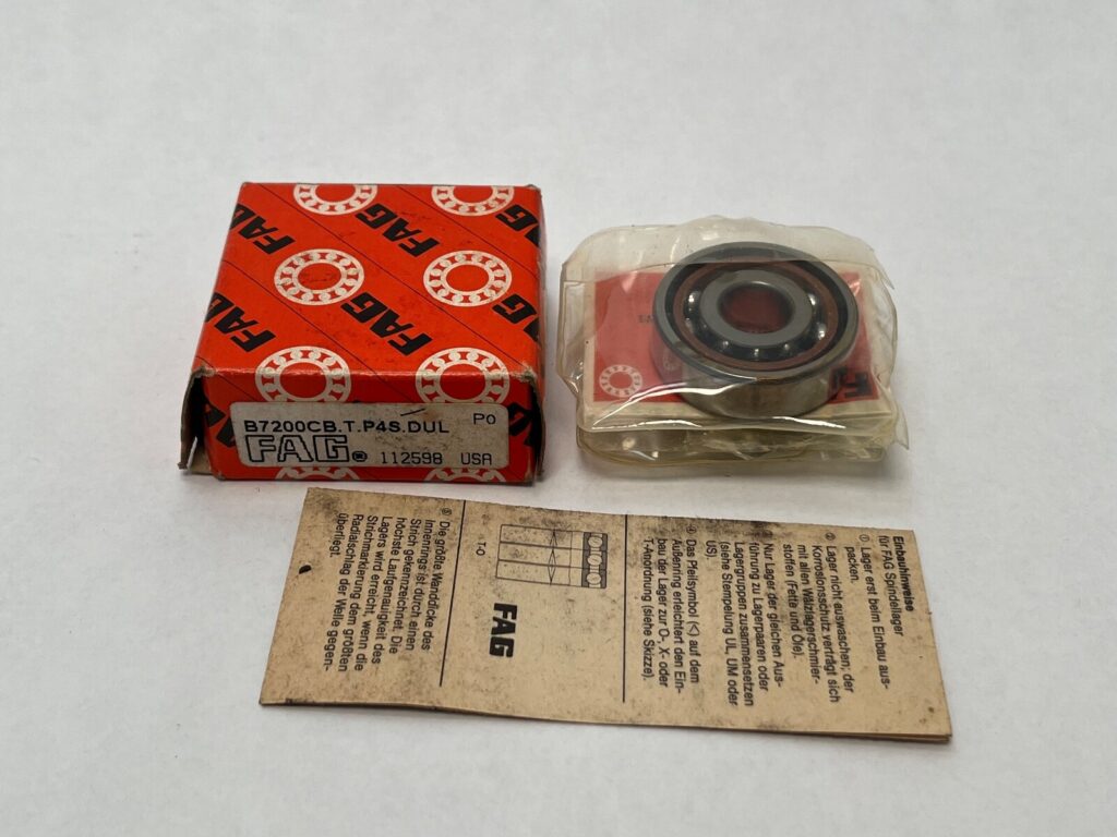 Angular Contact Bearing – 10 mm ID, 30 mm OD, 9 mm Width, Open, 15°, Light preload.