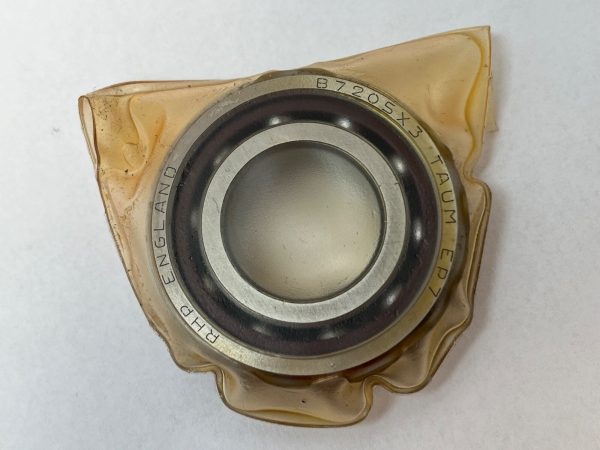 Angular Contact Ball Bearing – Straight Bore, 25 mm ID, 52 mm OD, 15 mm Width, Open, 25° Contact Angle, Medium Preload.