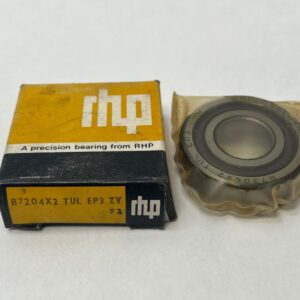 Angular Contact Ball Bearing - Straight Bore, 20mm ID, 47mm OD, 14mm Width, Open, Phenolic Cage, P6 Precision, Universal Mounting.