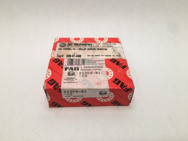 Spherical roller bearing – Straight Bore, 45 mm ID, 100 mm OD, 36 mm Width, Open, C3 Internal clearance.