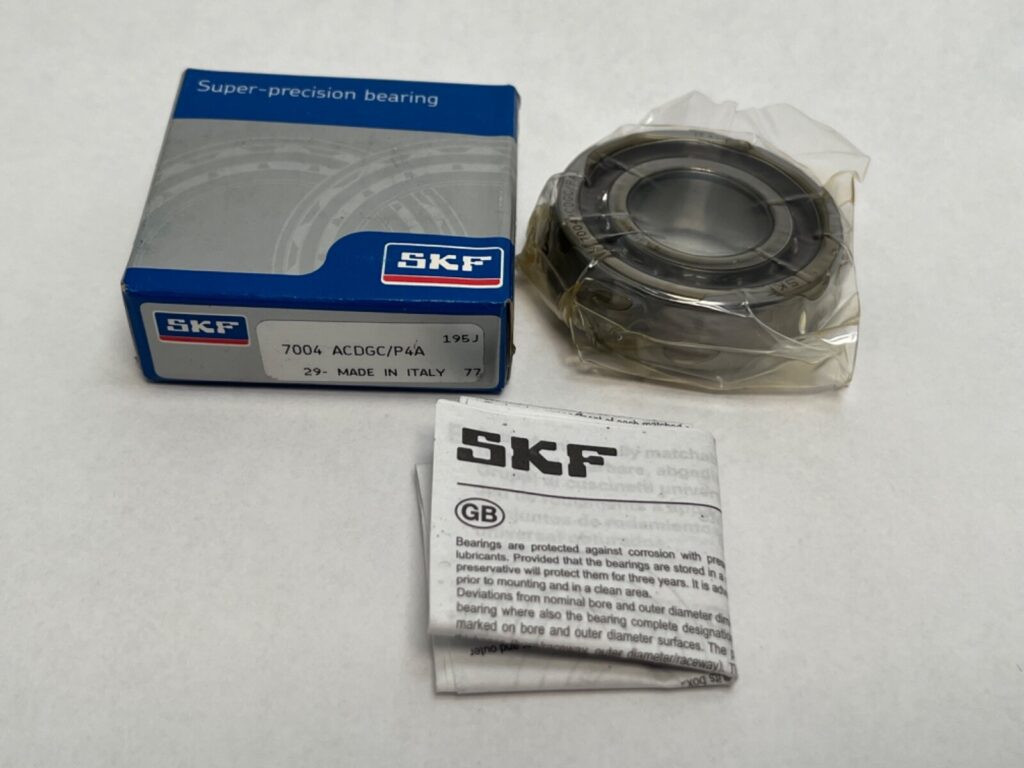 Angular contact bearings – 20 mm ID, 42 mm OD, 12 mm Width, Open, 25°, Heavy preload.