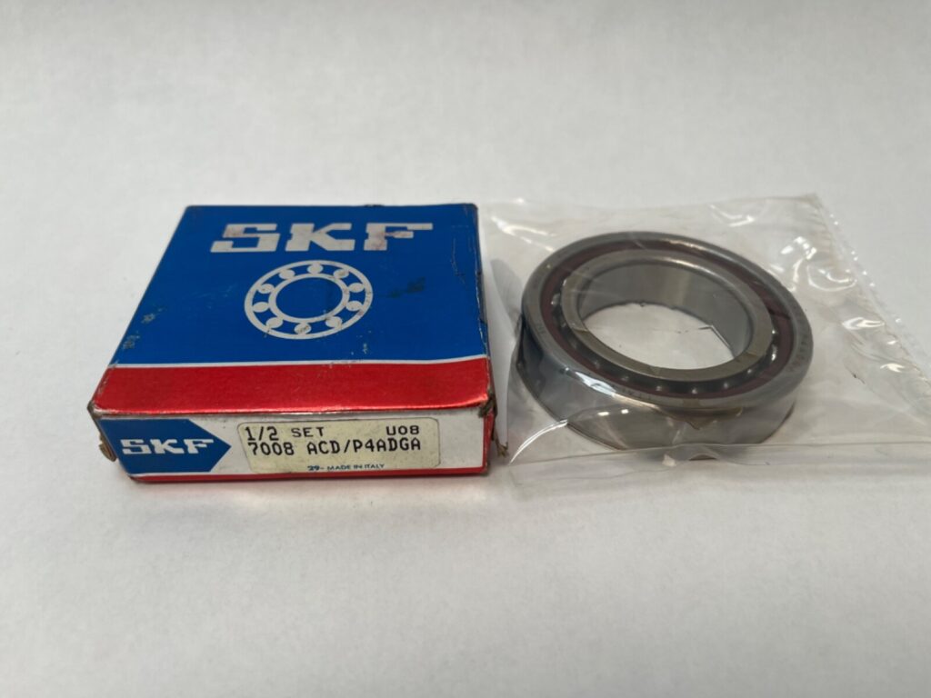Angular Contact Ball Bearing – Straight Bore, 40 mm ID, 68 mm OD, 15 mm Width, Open, 25° Contact Angle, Light Preload.