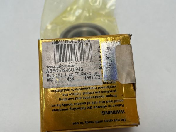 Angular Contact Ball Bearing – Straight Bore, 25 mm ID, 47 mm OD, 12 mm Width, Open, 15° Contact Angle, Medium Preload.
