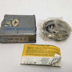 Angular Contact Ball Bearing - Straight Bore, 35 mm ID, 55 mm OD, 10 mm Width, Open, 15° Contact Angle, Light Preload.